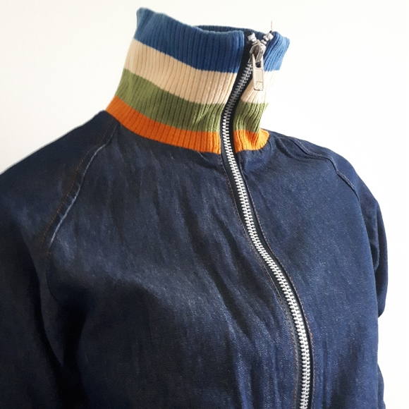 BDG | Denim Bomber with Knit Details - Picture 6 of 13